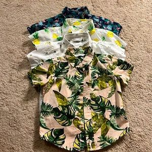 4 Janie and Jack Tropical Hawaiian Button Up Shirts Tops - Kids 3